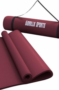 Gorilla Sports Yogamat Deluxe – Robijn – 190 x 100 x 1,5 cm- Yoga Mat