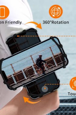 Gsm-armband joggen, 360 ° draaibare afneembare mobiele telefoonhoes joggen universele telefoonhouder sportarmband mobiele telefoon lopen wandelen klimmen fitness