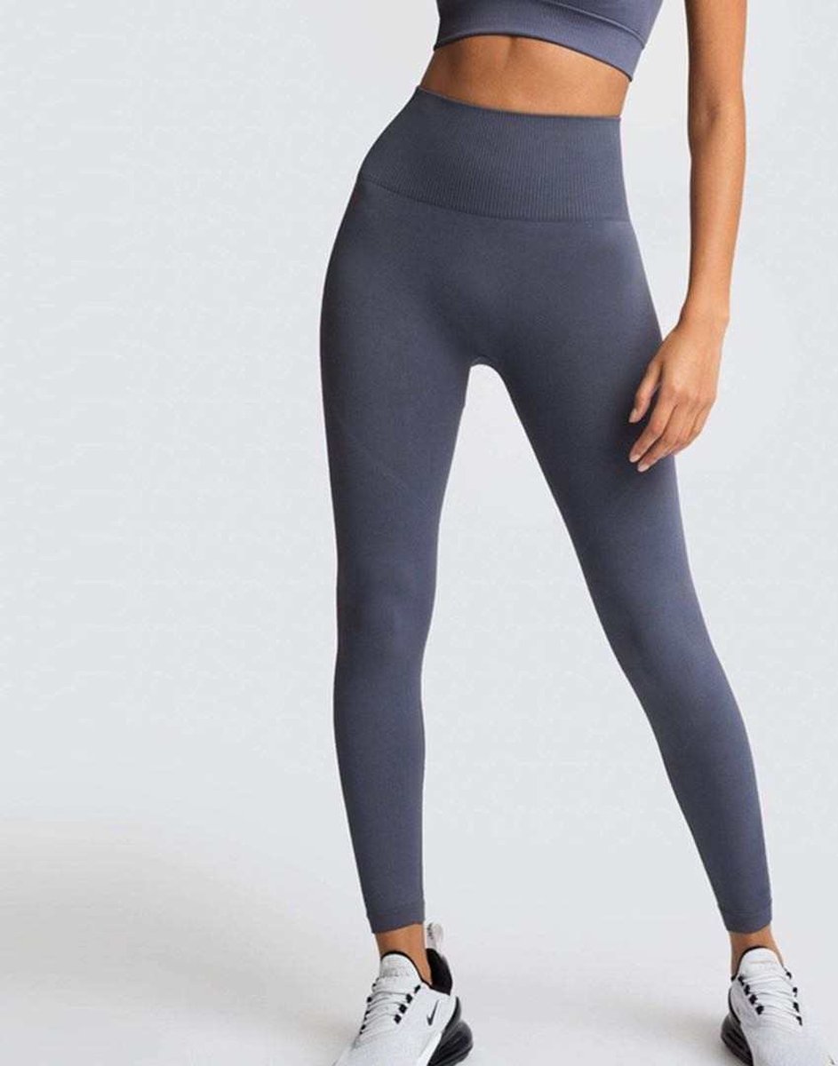 Gym Revolution - Sportlegging dames - Sportkleding dames - Sportbroek dames - Sportlegging - High Waist - Shape legging - Sportlegging dames high waist - Hardloopbroek dames - yoga legging dames - Grijs maat L