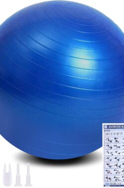 Gymnastiekbal met opblaasbare voetpomp, 55 cm/65 cm, anti-burst, extra dikke yoga-geboortezwangerschap, pilatescore, versterkt de fitnessgymnastiekballen