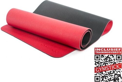 Gymstick Pro Yoga Mat - Met Online Trainingsvideo's - Rood