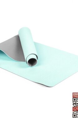 Gymstick Vivid Yoga Mat – 170 x 60 x 0,4 cm – Turquoise / Grijs – Met Online Trainingsvideo’s