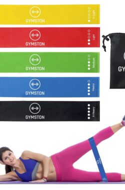 Gymston – 5 Sport Elastiek Banden Set/ fitness elastiek – Inclusief Draagtas en E-Book(pdf) + Handleiding met weerstandsbanden oefeningen!