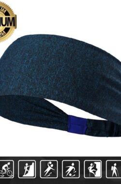 Haarband – Sporthaarband – Fitness – Yoga Haarband – Zweetband – Hoofdband – Dames Haarband – Heren Haarband – Bandana – Donker Blauw