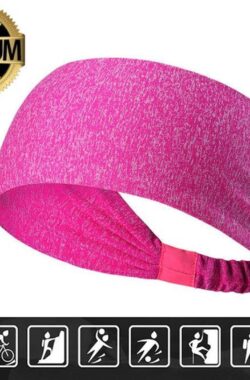 Haarband – Sporthaarband – Fitness – Yoga Haarband – Zweetband – Hoofdband – Dames Haarband – Heren Haarband – Bandana – Donker Roze