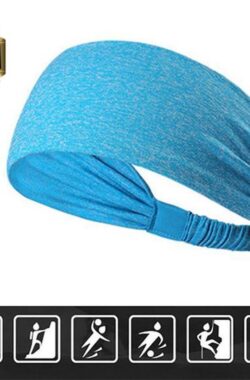 Haarband – Sporthaarband – Fitness – Yoga Haarband – Zweetband – Hoofdband – Dames Haarband – Heren Haarband – Bandana – Licht Blauw