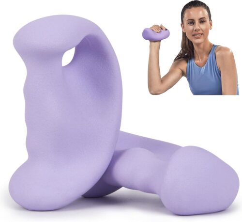 Haltersset Dames Neopreen Halters Set van 2 voor krachttraining Yoga Pilates Gymnastiek Boksen, Comfortabel Ergonomisch Ontwerp, 1,4 kg / 1,8 kg / 2,3 kg / 2,7 kg / 3,2 kg / 3,6 kg