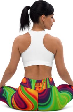 II THE MOON Yoga Legging dames top kwaliteit, wordt per bestelling geprint, gesneden en handgenaaid met unieke originele print ontworpen door MOON