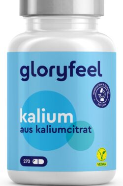 Kalium tabletten – 270 capsules voor meer dan 4 maanden voorraad – 800 mg Kaliumcitraat voor bloeddruk, spierfunctie en zenuwstelsel * – 100% veganistisch