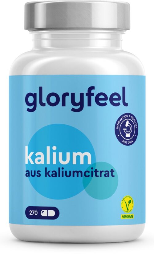 Kalium tabletten - 270 capsules voor meer dan 4 maanden voorraad - 800 mg Kaliumcitraat voor bloeddruk, spierfunctie en zenuwstelsel * - 100% veganistisch