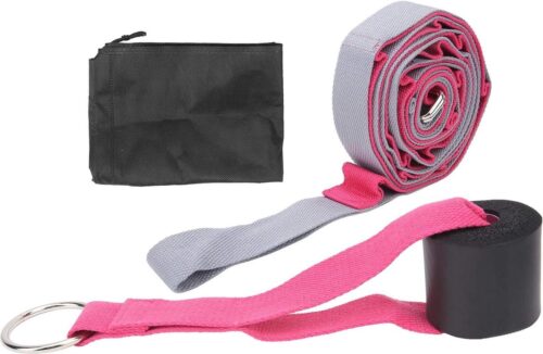 Katoenen Ligament Strekriem met Stalen Gesp - 1047 Inch W X16 Inch L - Adapterring 126 X 22 Inch - Benen Strekriem voor Yoga en Pilates