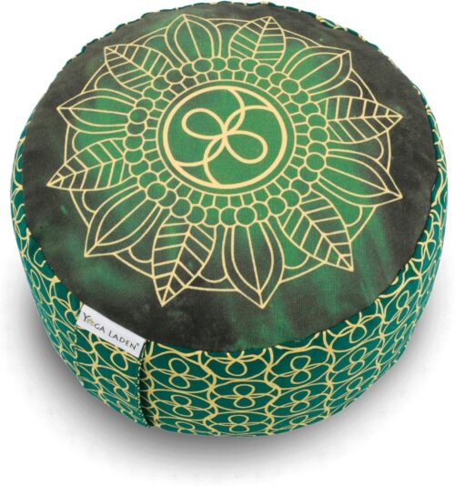 Klassiek Chakra Stijl Meditatiekussen - 14 cm Hoog - Yoga Zitkussen met Wasbare Hoes van 100% Katoen