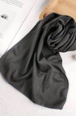 Koelende Handdoek voor Sporten – Extra koel – Cooling Towel – Fitness – Yoga – Sterk Absorberend – Donkergrijs