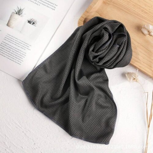 Koelende Handdoek voor Sporten - Extra koel - Cooling Towel - Fitness - Yoga - Sterk Absorberend - Donkergrijs