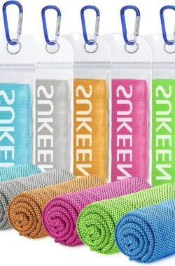 Koelhanddoek set van 6 – zachte ademende zweethanddoek voor nek – gymhanddoek voor sport, yoga, golf – blijf koel ijshanddoek – microvezel handdoek – mannen vrouwen Cooling Towels