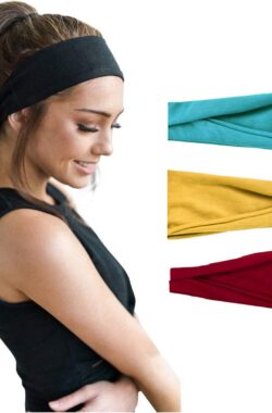 LIXIN Set 3 Stuks Vouwen Haarbanden – Dames haarbanden – Kleur 10 – Hoofdband dames – Volwassenen – Elastisch antislip – Yoga – Hardlopen – Haaraccessoires