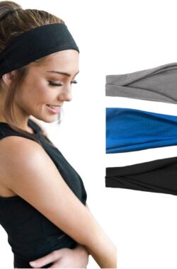 LIXIN Set 3 Stuks Vouwen Haarbanden – Dames haarbanden – Kleur 3 – Hoofdband dames – Volwassenen – Elastisch antislip – Yoga – Hardlopen – Haaraccessoires