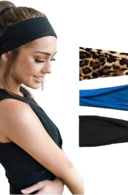 LIXIN Set 3 stuks haarbanden – Dames Haarbanden – Kleur 5 – Hoofdband dames – Volwassenen – Elastisch antislip – Yoga – Hardlopen – Haaraccessoires