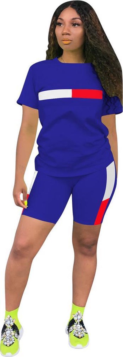 Legend Allround Dames Sportshirt met Sport Short Blue XXL