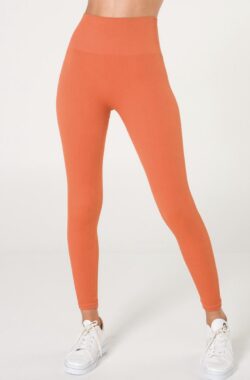 Lucas&Olivia- Sportlegging Dames- Sportbroek Dames- Yoga- Pilates- Hardlopen- Wandelen- Fitness- High Waist- Oranjebruin Maat M