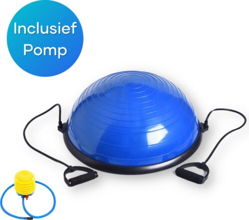 Luxari - Balanstrainer Pro - Inclusief pomp & Weerstandsbanden - Ø 60 cm - Balansbal - Balance board - Yoga balance ball - Yoga bal - Balansbord