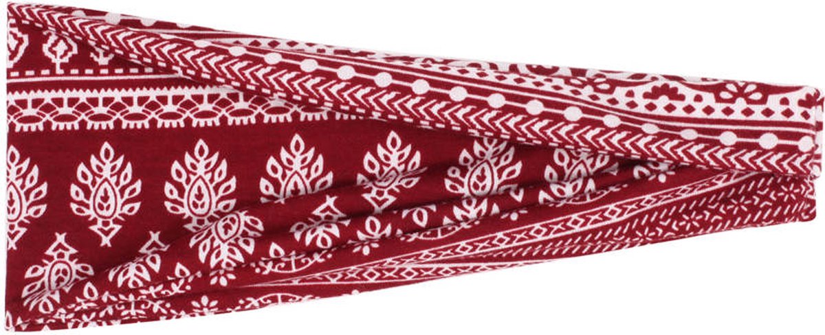 MJ Sports Premium Camo Haarband Festival Red - Camo Sporthaarband voor Dames en Heren - Hoofdband Sport - Fitness - Hardlopen - Bandana