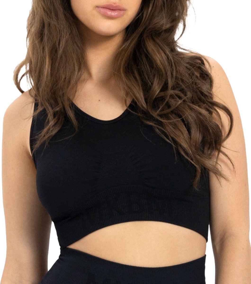 MKBM Seamless Top Zwart - Maat: M