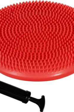 MOVIT® Wiebelkussen – Balanskussen – Balansbord – Met Pomp – Ø 38 cm – Rood