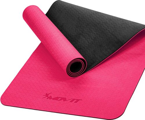 MOVIT® Yogamat 190 x 100 x 0,6 cm - Yoga Mat - Met Draagriem - Roze