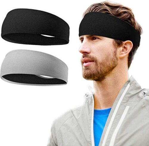 Mannen Zweetband Sport Hoofdband Stretch Elastische Vrouwen Yoga Running Haarband Voor Mannen Outdoor Sport Headwrap Fitness Sport Veiligheid