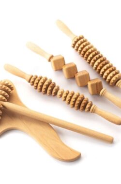 Massageroller | Hout | Spierknopen | Spiermassage | Triggerpoint | Madero Wood Therapie | anti-cellulis maderotherapie kit