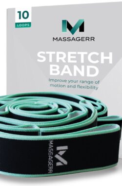 Massagerr® Stretch Band – Elastische Band voor Stretching – Weerstandsband – Yoga – Resistance – Fitness Elastiek – Flexibiliteit en Mobiliteit – Spierlengtetraining