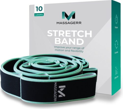 Massagerr® Stretch Band - Elastische Band voor Stretching - Weerstandsband - Yoga - Resistance - Fitness Elastiek - Flexibiliteit en Mobiliteit - Spierlengtetraining