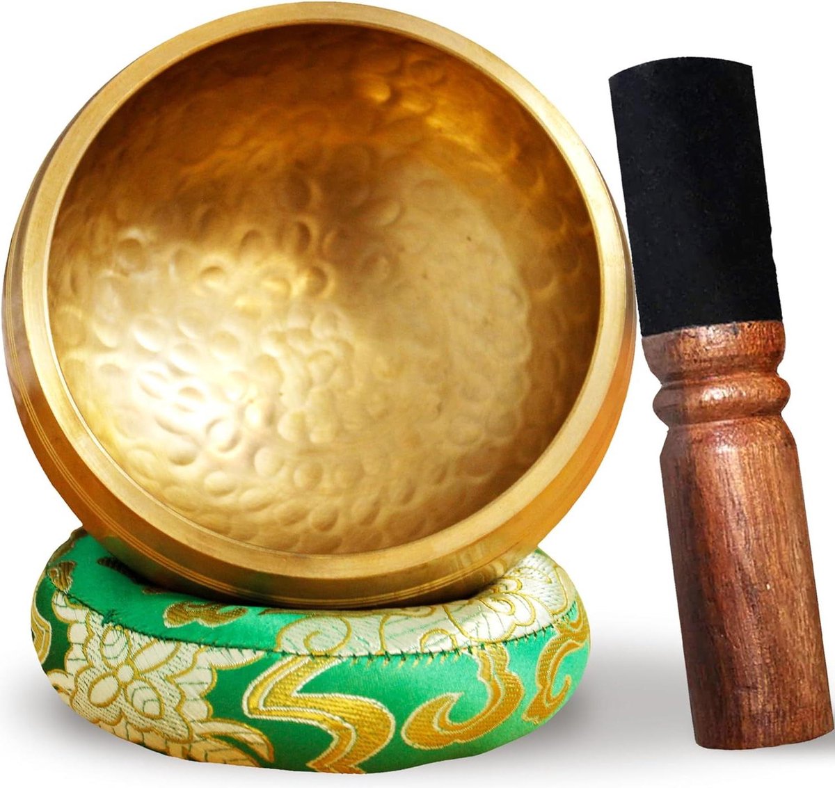 Met de Hand Geslagen Tibetaanse Klankschaal van Lokta Doos en Kussen - Meditatie Ontspanning Healing - Spirituele Cadeaus voor Vrouwen - E-book PDF singing bowl set