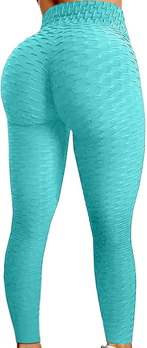 Miresa - Sexy Sportleggings / Fitness & Yoga High Waist Leggings - Lichtblauw - Maat L