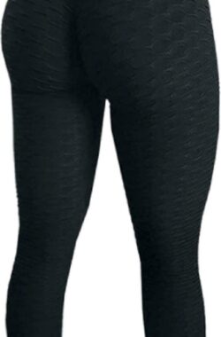 Miresa – Sexy Sportleggings / Fitness & Yoga Leggings – Zwart – Maat L