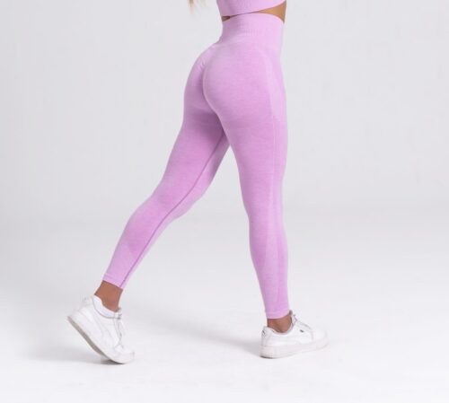 Mives® Sportlegging dames - Sportkleding dames - Sportbroek dames - Sportlegging - Shape legging - Sportlegging dames high waist - Hardloopbroek dames - yoga legging dames - LILA - Maat L