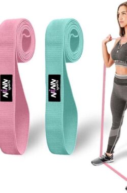 NINN Sports Totall Body Weerstandsbanden van hoge kwaliteit – Set van 3 – Katoenen Fitness Elastiek van Premium Materiaal