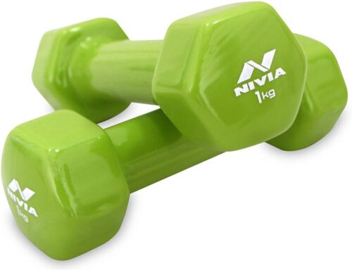 NIVIA Vinyl Dumbell-1kg (Groen)