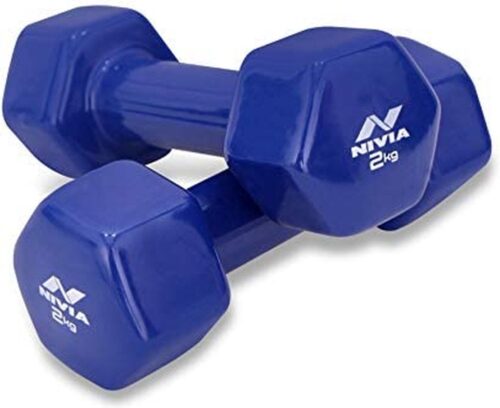 NIVIA Vinyl Dumbell-2kg (Blauw)