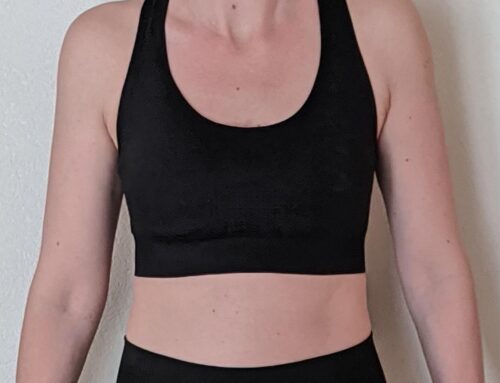 Naadloos topje voor fitness, yoga, gym - Zwart - Maat XS