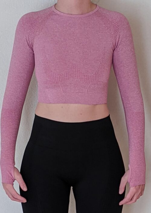 Naadloos vestje voor fitness, yoga, gym - Roze - Maat XS