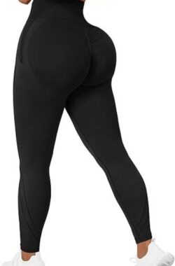 Naadloze Sportleggings voor Vrouwen – Taille Accentuerende – Billen Liften – Compressie Fitness Broek – Squat-Proof – Ultra-Stretch – Boterzacht Materiaal – Ideaal voor Yoga, Hardlopen, Workout – Naadloos Design – Maat L