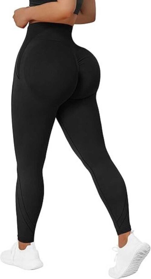 Naadloze Sportleggings voor Vrouwen - Taille Accentuerende - Billen Liften - Compressie Fitness Broek - Squat-Proof - Ultra-Stretch - Boterzacht Materiaal - Ideaal voor Yoga, Hardlopen, Workout - Naadloos Design - Maat L