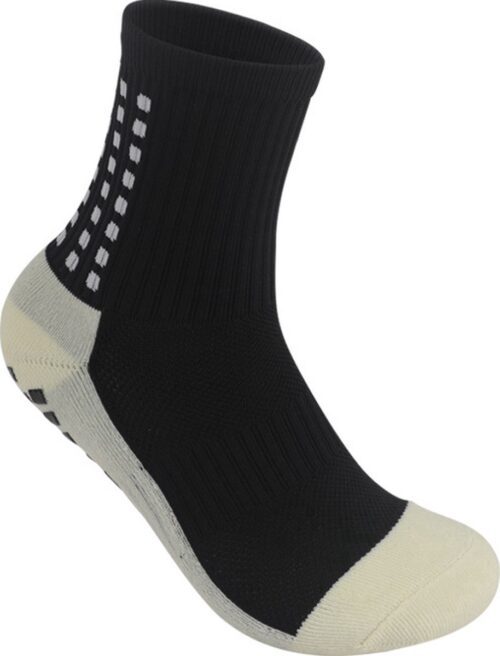 New Age Devi - 2 paar Gripsokken - Sportsokken - Gripsokken Voetbal - Zwart/Wit - Grip Socks - Pilates Sokken - Yoga Sokken - Anti Blaren - One Size - Compressie - Voetbal