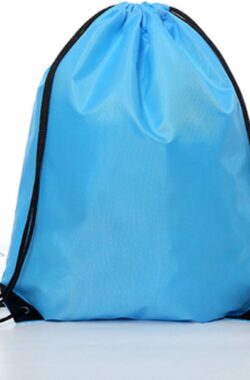 New Age Devi – Gymtas Met Rijgkoord – Nylon Rugzakjes – Nylon Rugzak – Licht Blauw