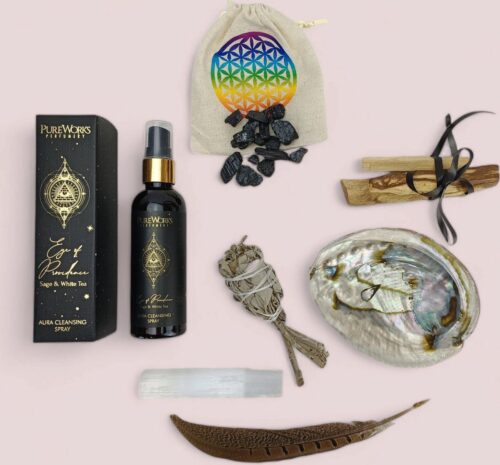 New home & protect giftset - housewarming - Geschenkset "Een nieuw huis" - Luxe cadeaubox - Huis reinigen - Spiritueel ontgiften - spiritueel cadeau - Verhuisd - Samenwonen - Getrouwd - Wellness - Gift set Deluxe