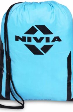 Nivia String Gym Drawstring Bag | Running | Polyester (Sky Blue,Standard) Yoga | Shopping | Hiking | Camping |Small Backpack | Sports Bag