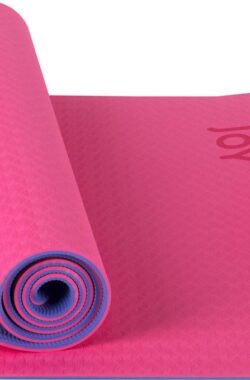 Njoy Your Sports Sportmat – Yogamat – Fitnessmat – Fitness – Antislip – Roze – Paars – 183 x 61 x 0.6 cm