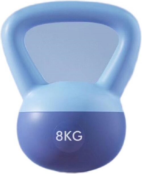 OP=OP! Zachte Kettlebell(8kg)Blauw-soft kettlebell-Yoga Kettlebell met ijzeren zand-antislip handvat-voor thuis en sportschool veiligheidstraining-gewichtheffen-crosstraining- fitness